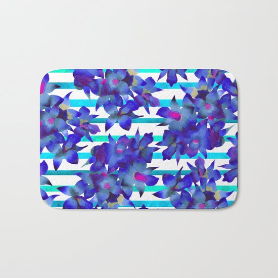 Botanical Stripes Bath Mat