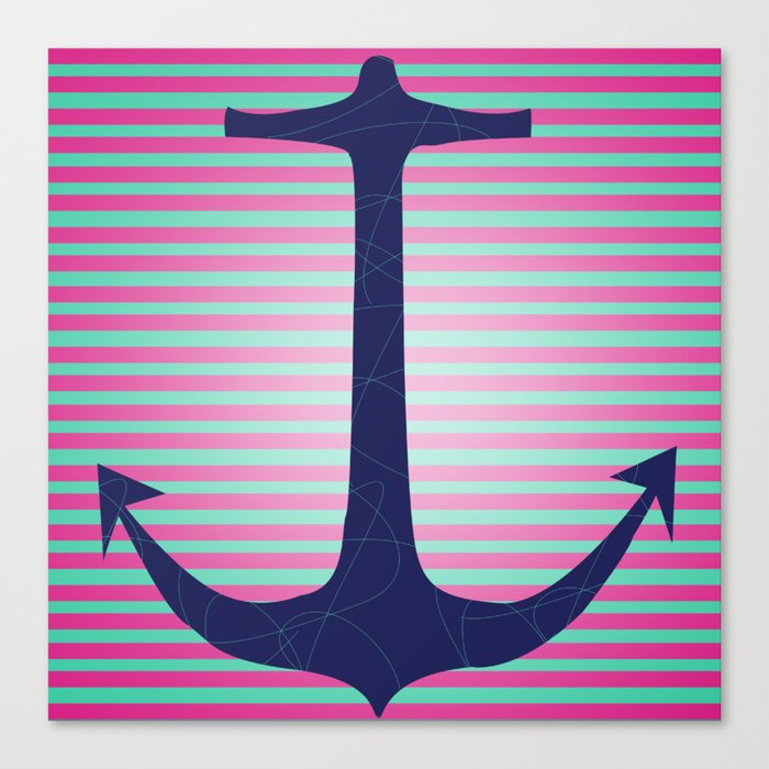Lonely Anchor Canvas Print