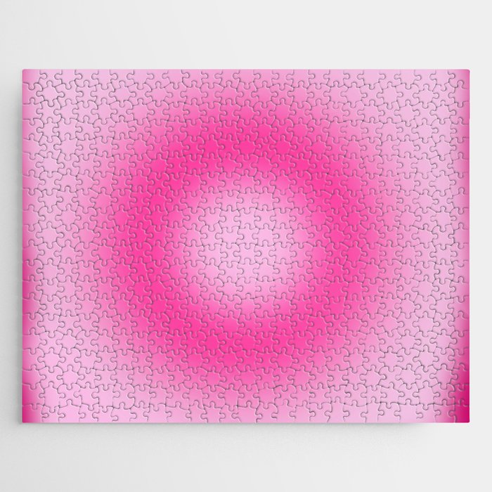 Spiritual Pink Aura Gradient Ombre Sombre Abstract  Jigsaw Puzzle