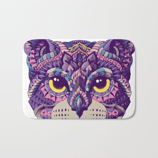 Cat Head (Color Version) Bath Mat