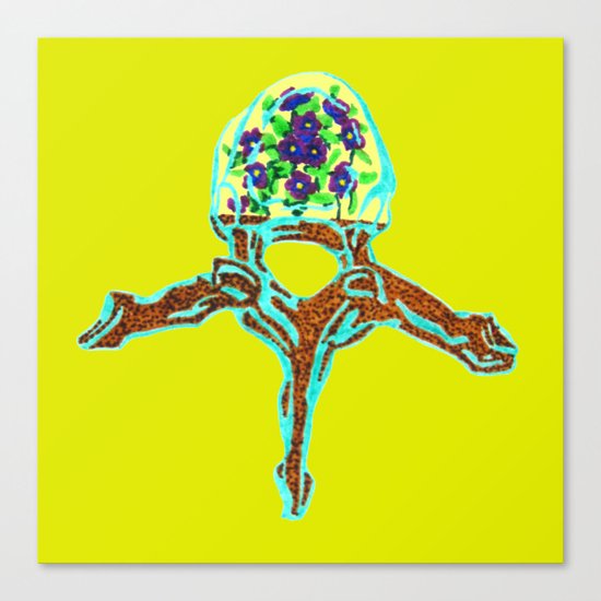 Thoracic Vertebra Terrarium Canvas Print