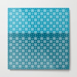 Portuguese Tiles of Lisboa in Blue with Glitch Metal Print | Culture, Tradition, Handicraft, Delicate, Pattern, Portuguese, Fathersday, White, Color, Monia 