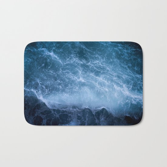 Waves from above Bath Mat
