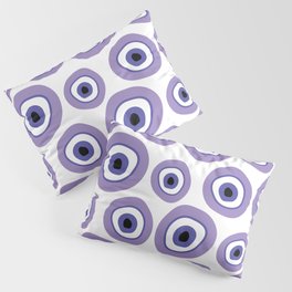 Purple Evil Eye Illustration Pillow Sham