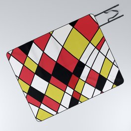 Mondrian inspired abstract digital art Picnic Blanket