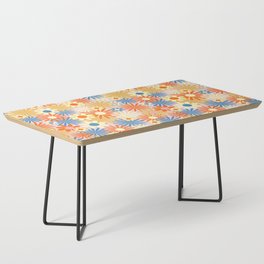 Groovy trippy 70s retro floral pattern Coffee Table