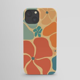 retro wave floral iPhone Case