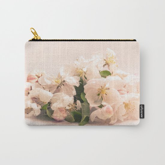 White flowers, spring photography Carry-All Pouch