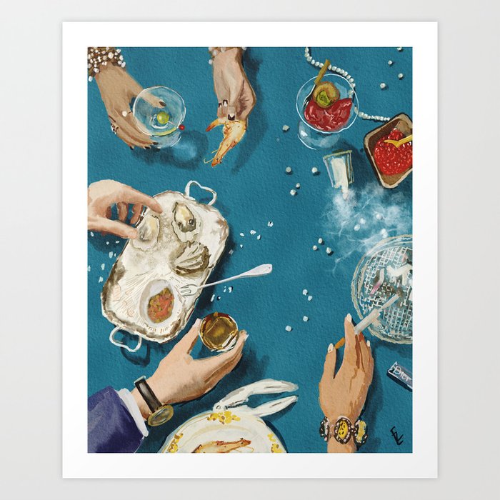 Luxury dinner Art Print