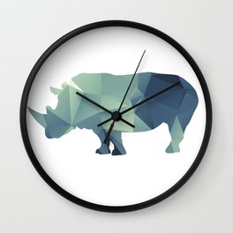 Rihno - blue geomatric Wall Clock