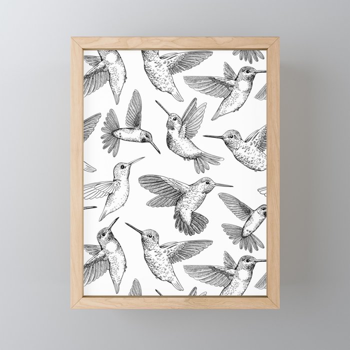 Hummingbirds  Framed Mini Art Print