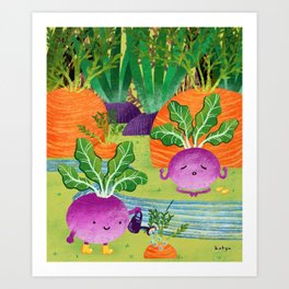 Root vegetables  Art Print