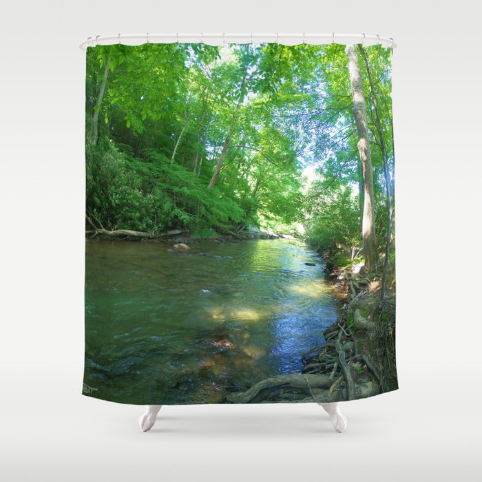 The Path of the Creek  Shower Curtain