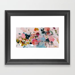 floral bloom abstract painting Framed Art Print