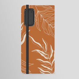 Terracotta Leaves Pattern Android Wallet Case