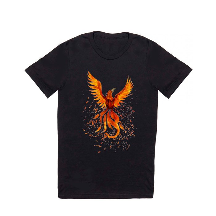 Rising Phoenix Bird  T Shirt