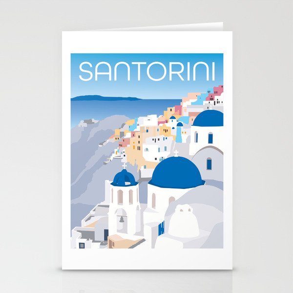 Santorini Greece Stationery Cards