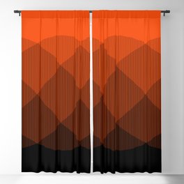 Orange to Black Ombre Signal Blackout Curtain