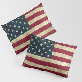 Vintage American flag Pillow Sham