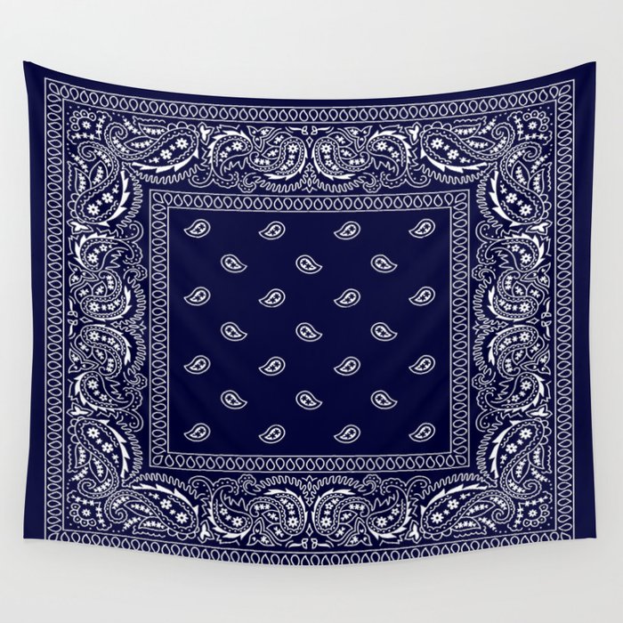 Bandana - Navy Blue - Southwestern Wall Tapestry