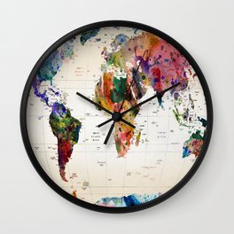 map Wall Clock | Drapingcolors, Atlas, Painting, Splatter, Topography, Drapingpaint, Worldmap, Bestsealer, Verytrendy, Topographymap 