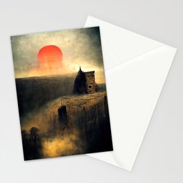 Sunset on a strange alien world Stationery Card