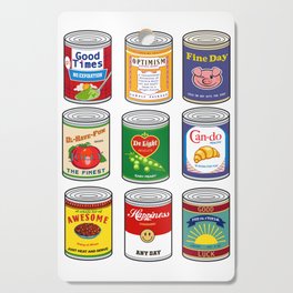 Vintage canned goods with a twist Cutting Board