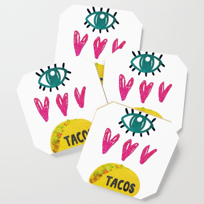 Eye Love Tacos Coaster