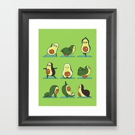 Avocado Yoga Framed Art Print