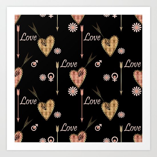 Broken hearts. Love . Art Print