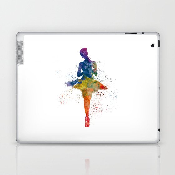 classical ballet dancer in watercolor Laptop & iPad Skin
