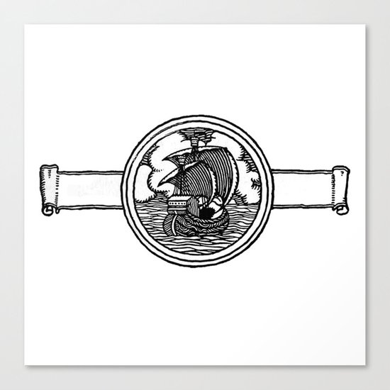 Ship stamp Canvas Print