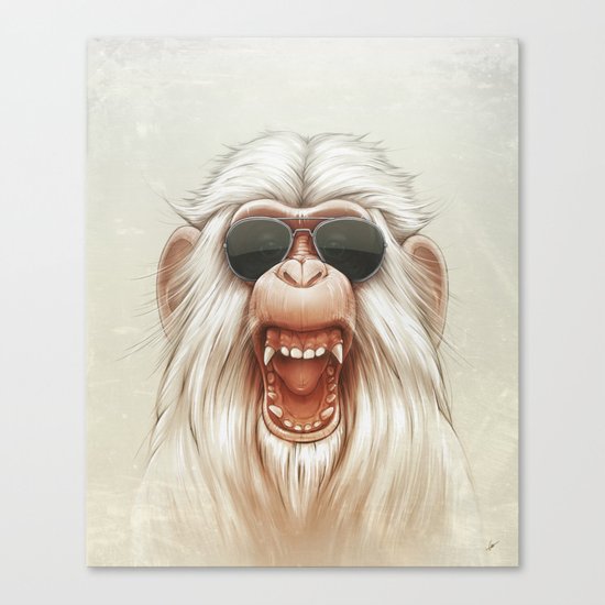 The Great White Angry Monkey Canvas Print
