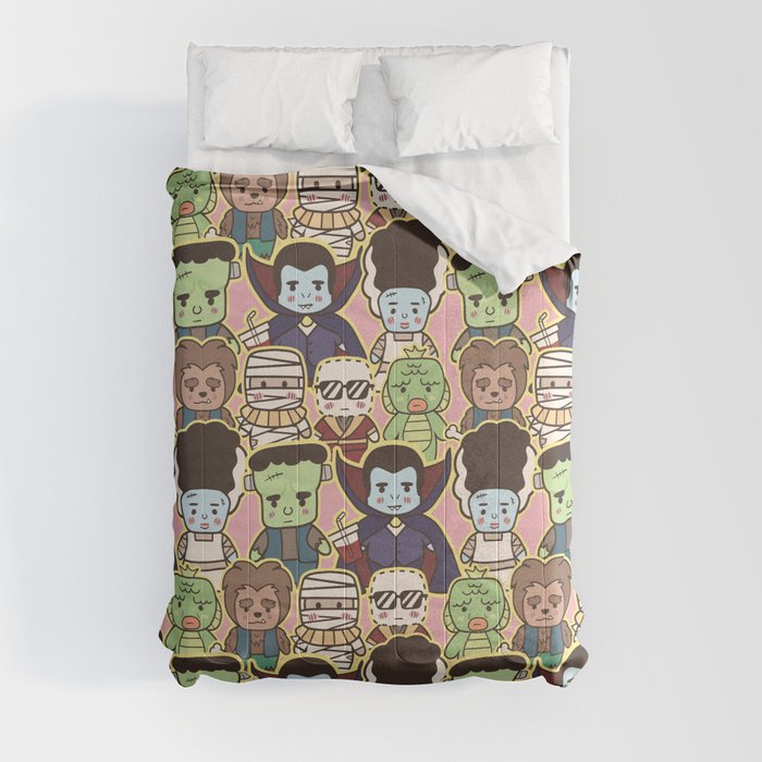 Kawaii Little Monsters Series 1 Pattern Print Comforter