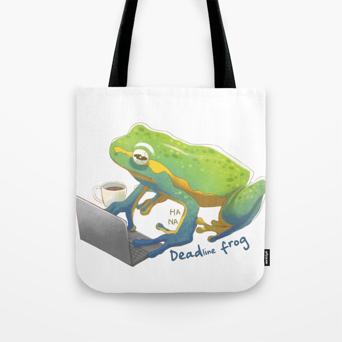 Deadline Frog | Hana Stupid Art Tote Bag