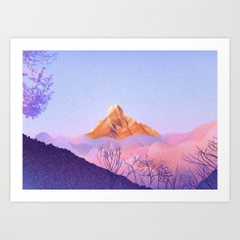 Mt. Fishtail (Machapuchare) 22,943 ft • Nepal Trekking Series Art Print