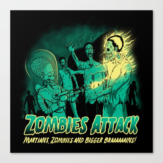 Zombies Attack Canvas Print