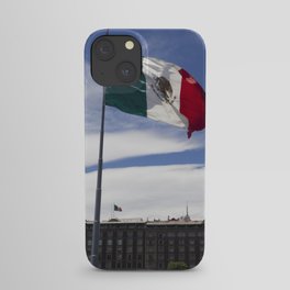 Mexico Photography - Mexican Flag Fluttering In The Wind iPhone Case