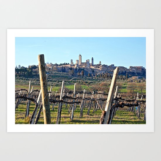 Tuscany's Town of Fine Towers Art Print