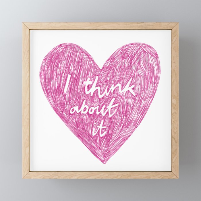 i think about it and then i don't (1/2) Framed Mini Art Print
