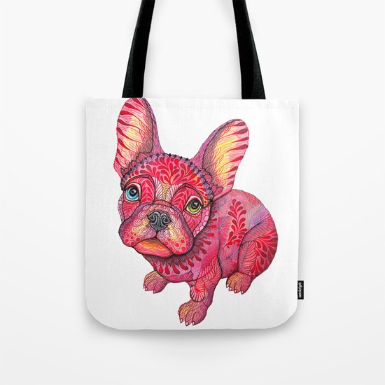 Raspberry frenchie Tote Bag