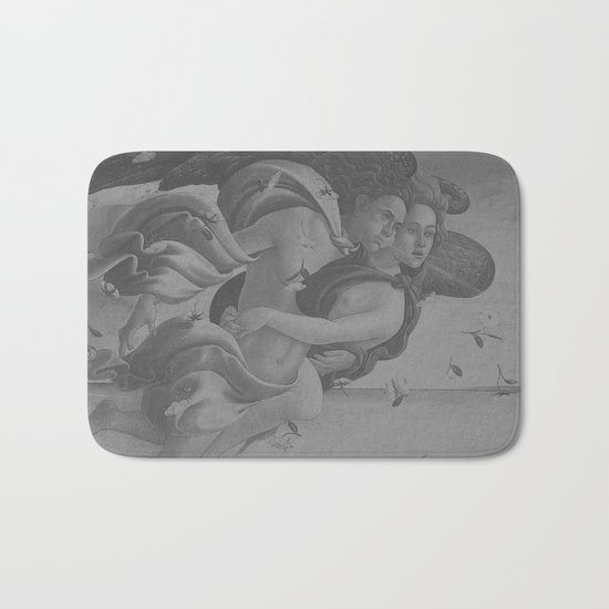 Black White Angels Bath Mat