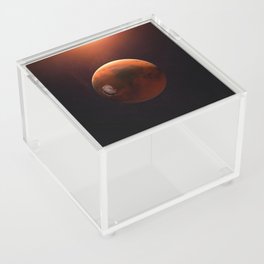 Mars planet. Poster background illustration. Acrylic Box