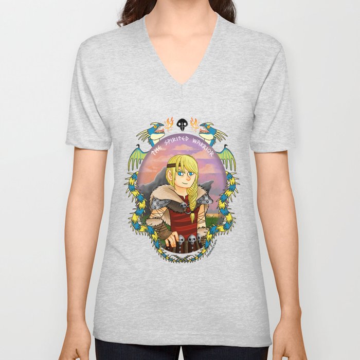 Astrid Hofferson- The Spirited Warrior V Neck T Shirt