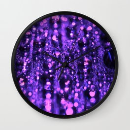 Purple Fractal Wall Clock