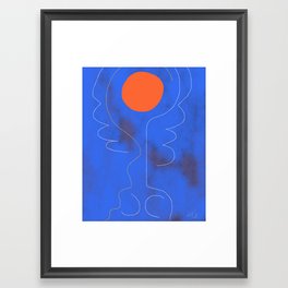 Blue Woman Framed Art Print