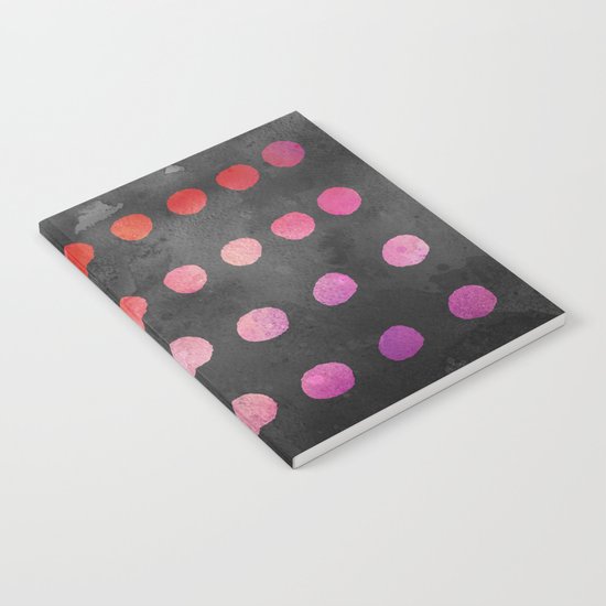 Watercolor Dot Pattern Pink Notebook