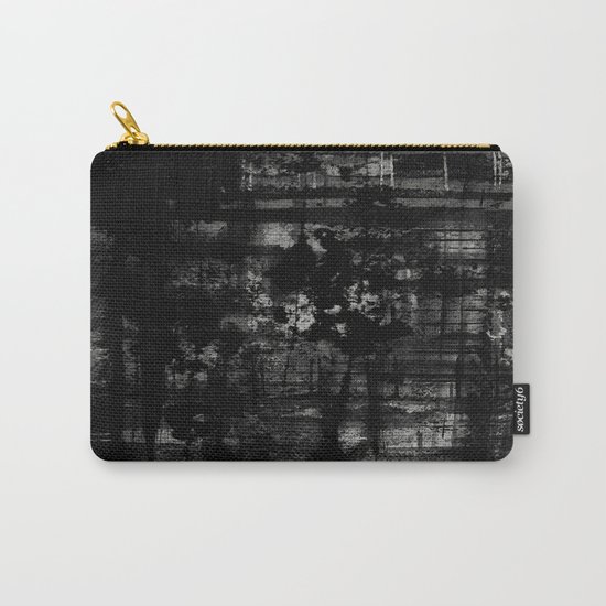 Into the Night - Black & White, textured abstract Carry-All Pouch