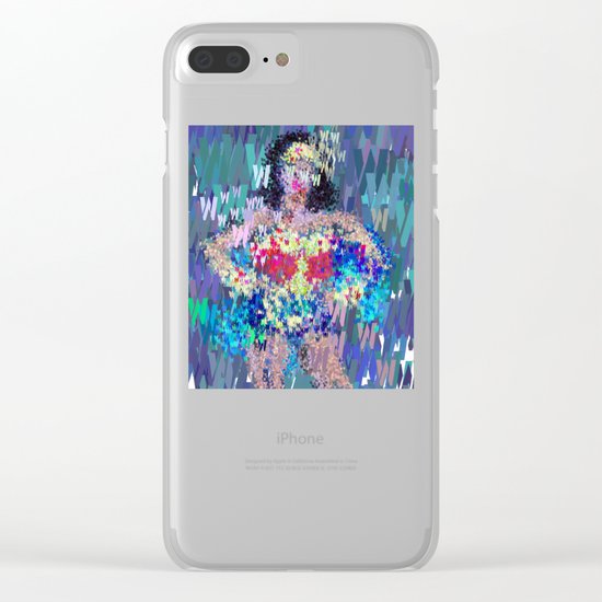Wonder Type Woman - Abstract Pop Art Comic Clear iPhone Case