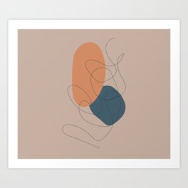 Abstract Woman Line Art Print Art Print